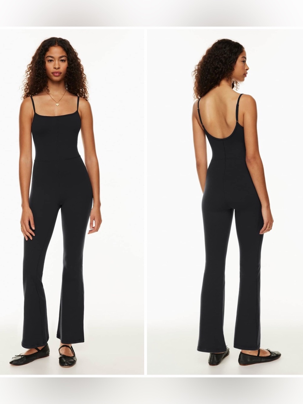 Wilfred Free Aritzia Freestyle Kick Flare One Piece Jumper Jumpsuit Black Sz S